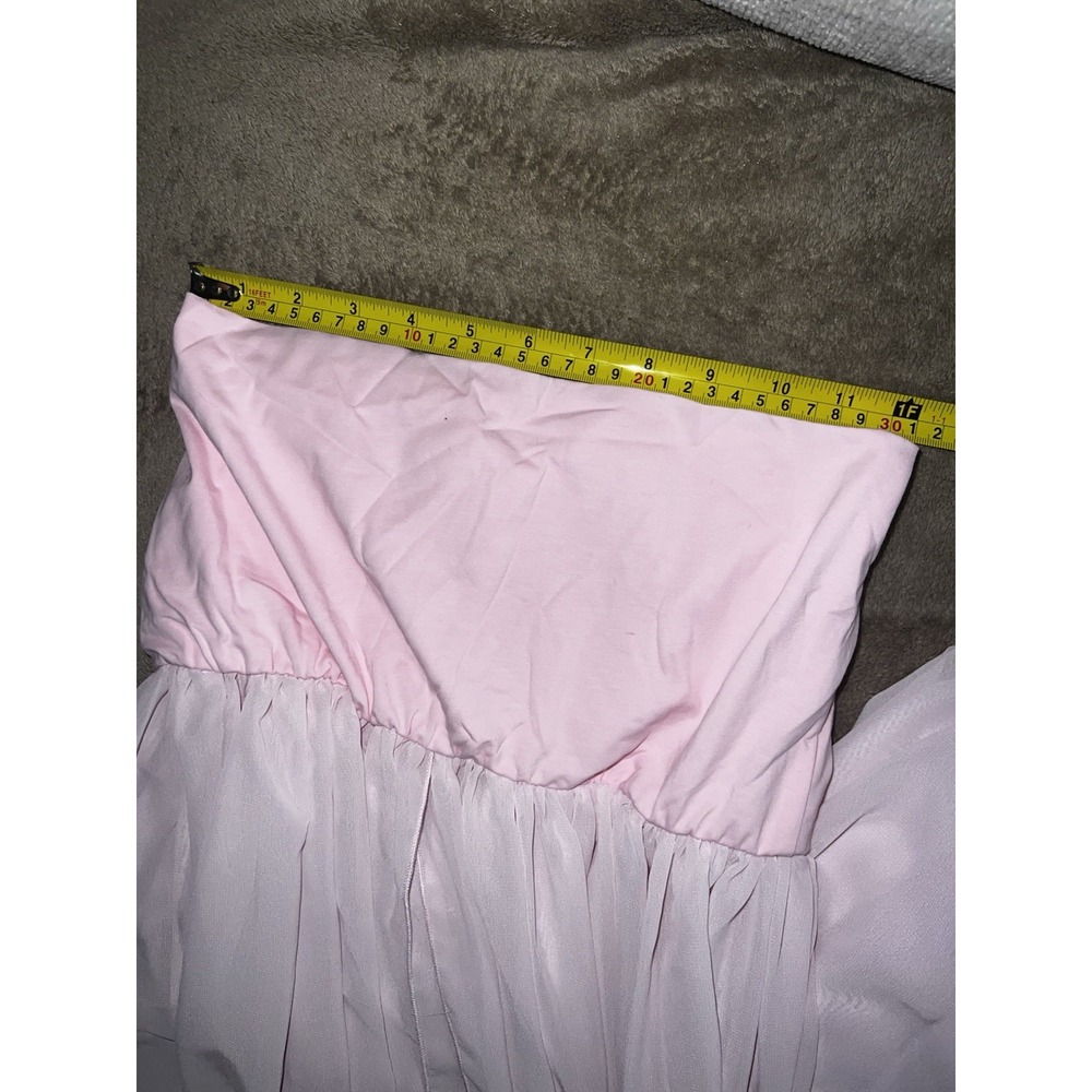 Light Pink Maternity Strapless Split Front Chiffo… - image 3